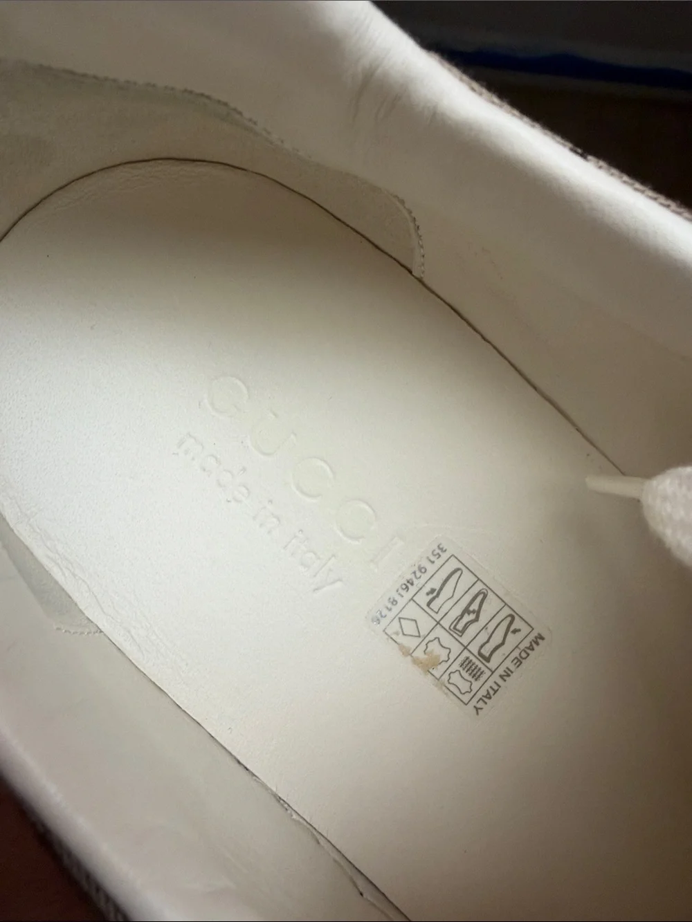 Gucci Brown GG Canvas & Suede Low-Top G75 Sneakers - Picture 3 of 7